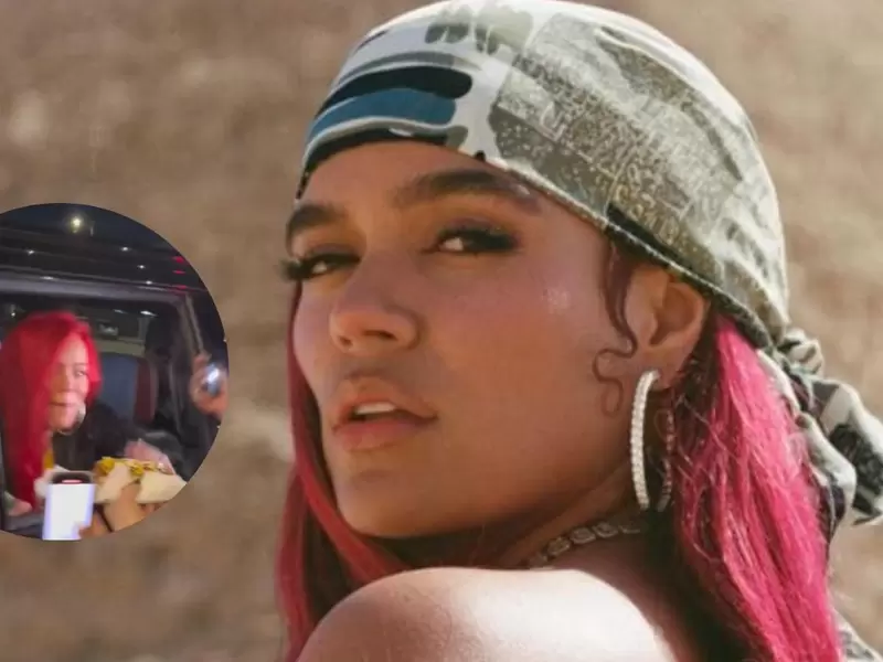 'La Bichota' no perdió la humildad y dejó un curioso momento Karol G recibió perro caliente