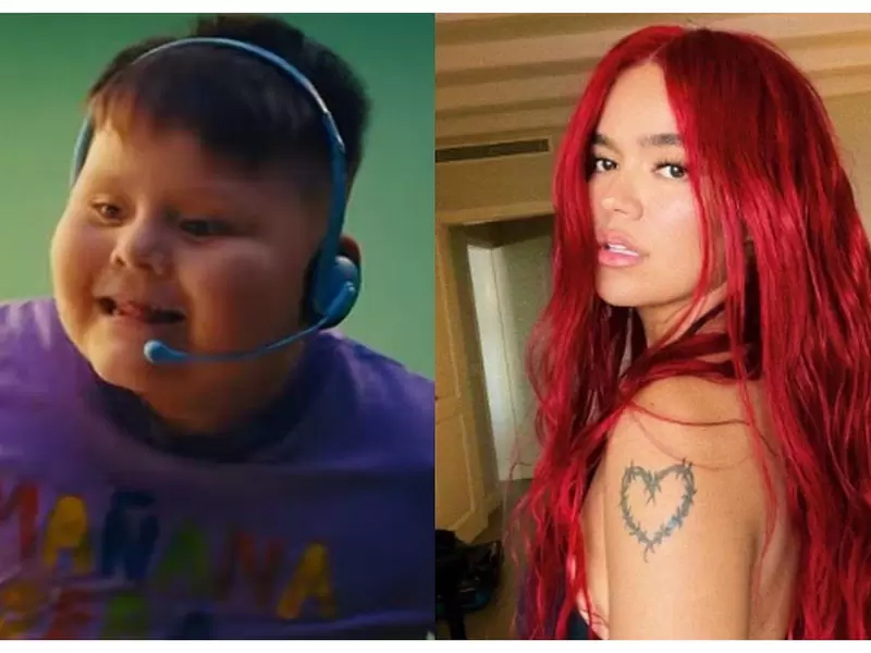 Karol G y niño del video Karol G y niño del video