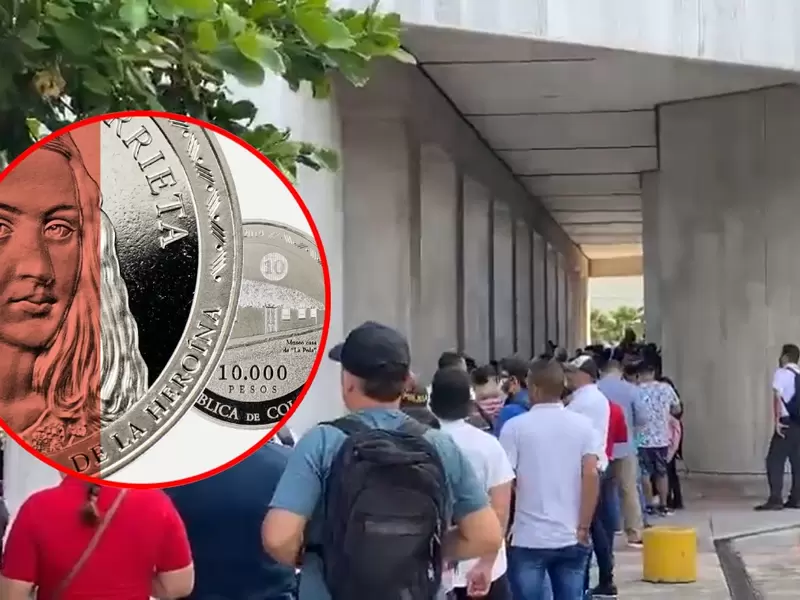 Moneda de $10.000: largas filas para comprarla Moneda de $10.000: largas filas para comprarla