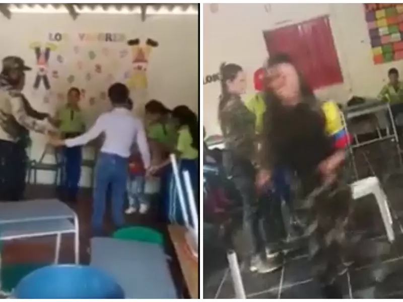 Disidencias Farc se tomaron un colegio en Antioquia: hasta bailaron con los estudiantes