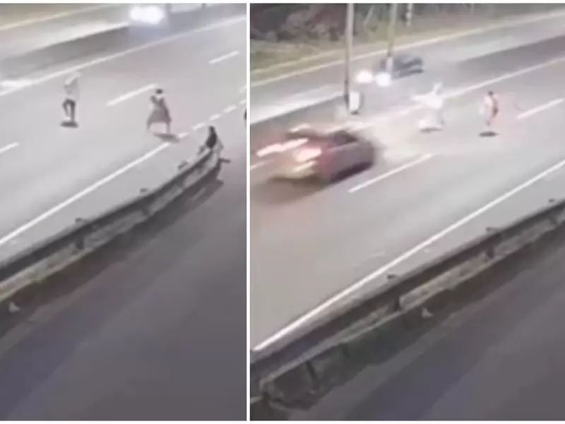 Abuelo murió con su nieto de 9 meses por cruzar irresponsablemente la autopista