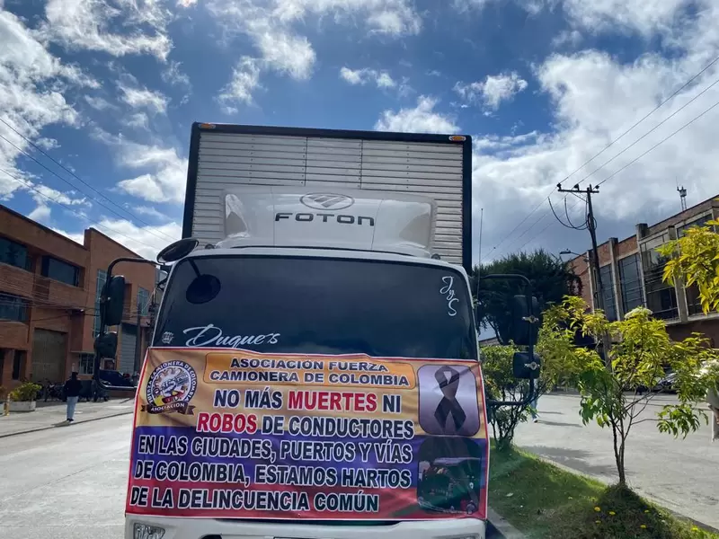 Protesta camioneros