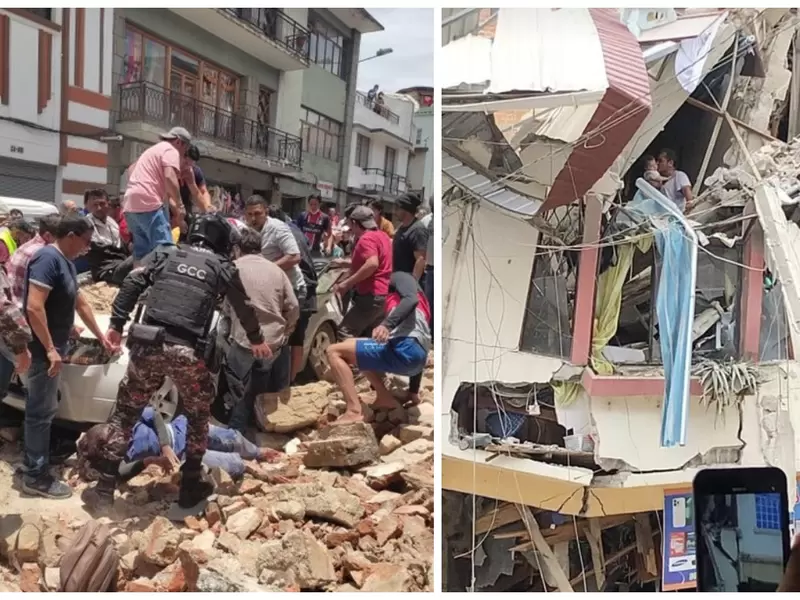 Impresionantes imágenes del fuerte sismo de Ecuador: ya hay víctimas mortales