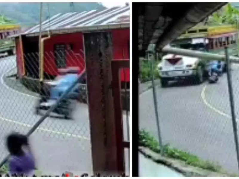 Motociclista casi pierde la vida por ir a toda velocidad en una curva: se salvó de milagro