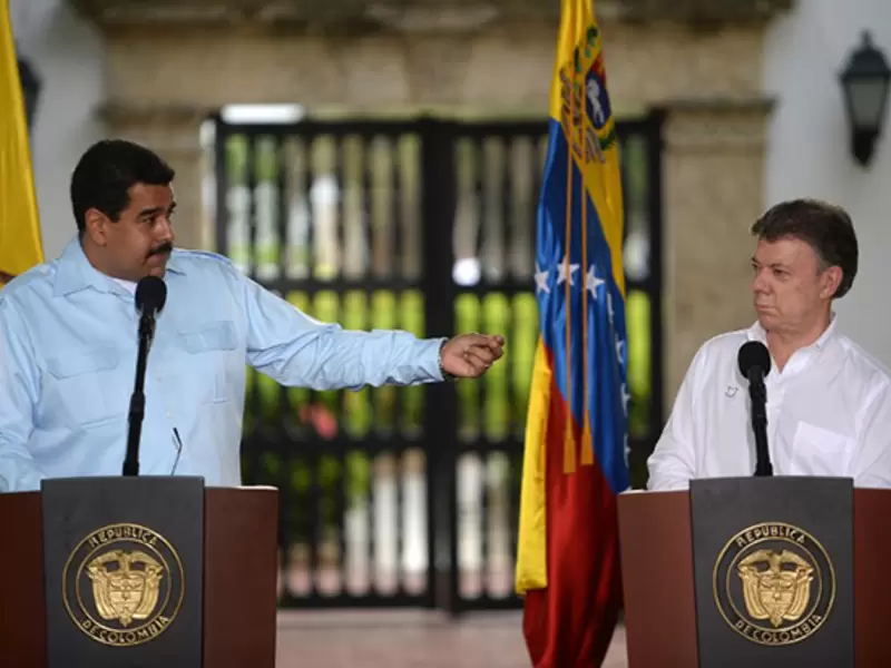 Presidente de Venezuela Nicolás Maduro y Presidente de Colombia Juan Manuel Santos. Presidente de Venezuela Nicolás Maduro y Presidente de Colombia Juan Manuel Santos.