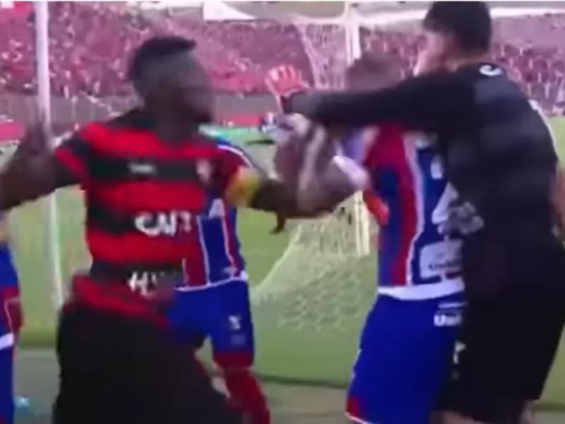 Pelea de jugadores en Brasil Pelea de jugadores en Brasil