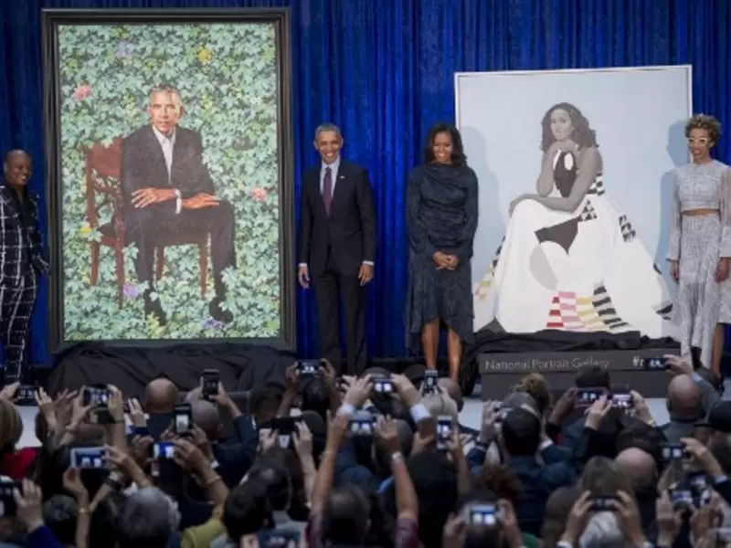 retrato oficial Obama y Michelle retrato oficial Obama y Michelle