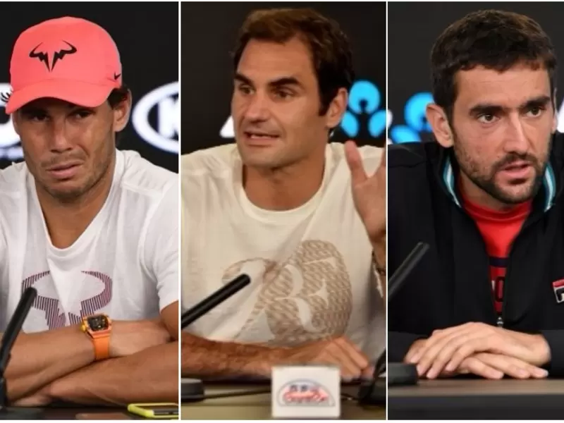 Nadal, Federer y Cilic Nadal, Federer y Cilic