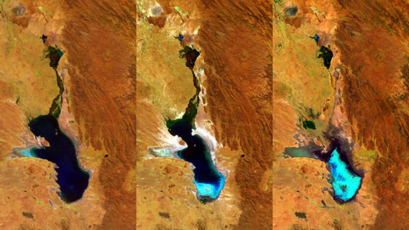Lago Poopó recupera su caudal tras haberse secado por cambio climático. Lago Poopó recupera su caudal tras haberse secado por cambio climático.