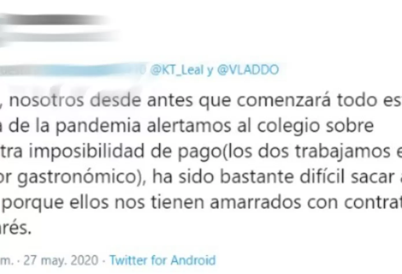 Denuncias de Padres de Familia a través de Twitter