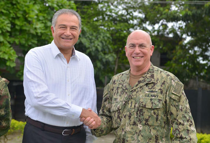 Vicepresidente Naranjo con el almirante Kurt Tidd Vicepresidente Naranjo con el almirante Kurt Tidd