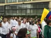 El expresidente Juan Manuel Santos y su familia se unieron en la marcha contra el terrorismo.