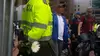 Los policías también se unieron a la marcha contra el terrorismo.